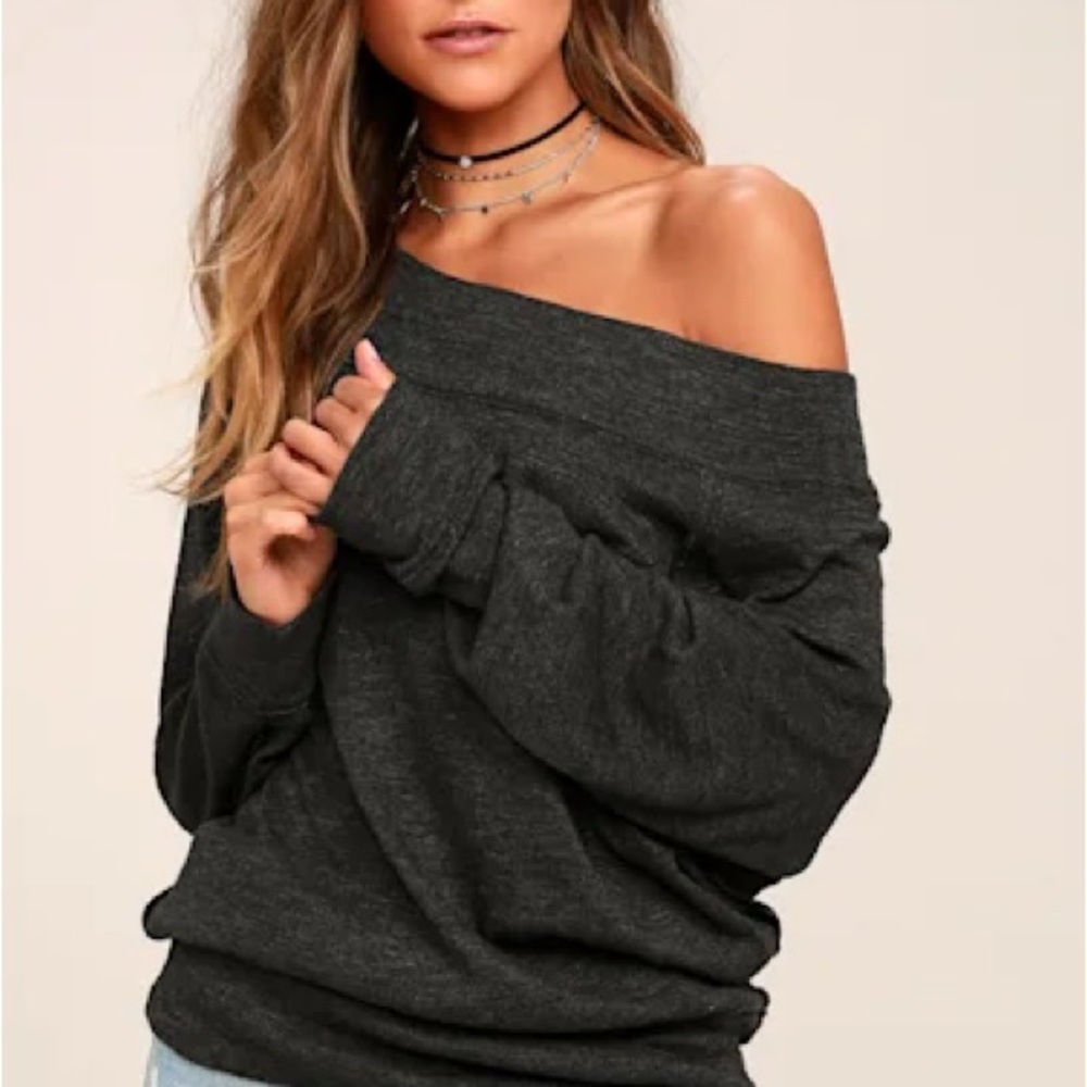 We The Free Palisades Washed Black Sweater Top